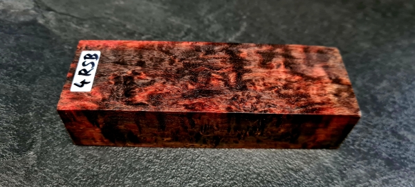 Stabilized curly birch red-black limited edition (4RSB)